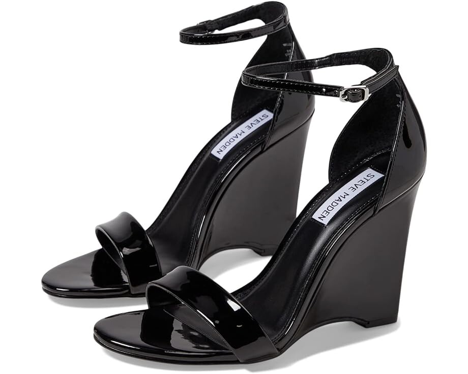 

Туфли Steve Madden Mallor Wedge Sandal, цвет Black Patent
