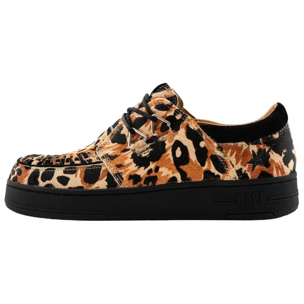 A BATHING APE Кроссовки для скейтбординга CREEP STA 1 из коровьей кожи с принтом леопарда