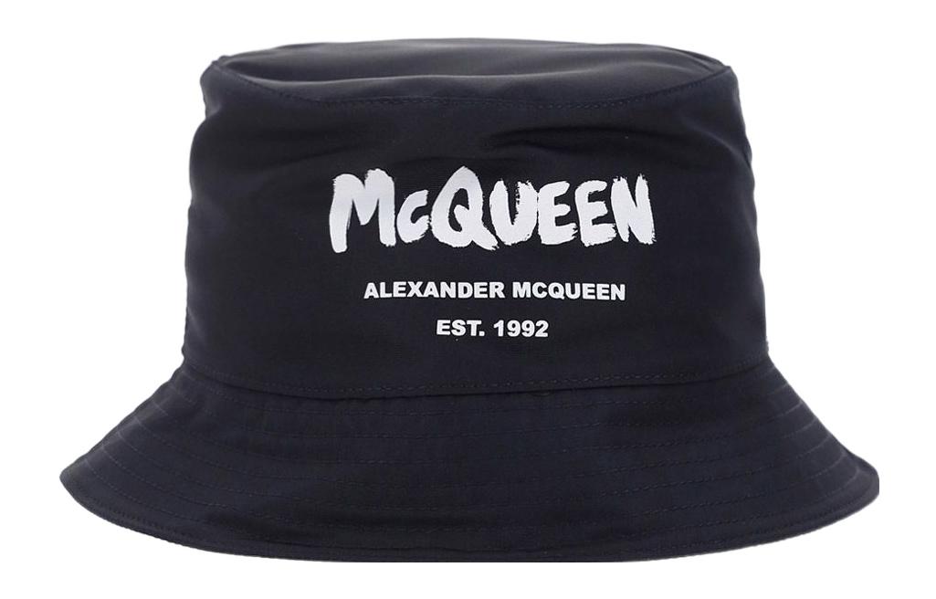 

Alexander McQueen Кепка-ведро с принтом логотипа, Black
