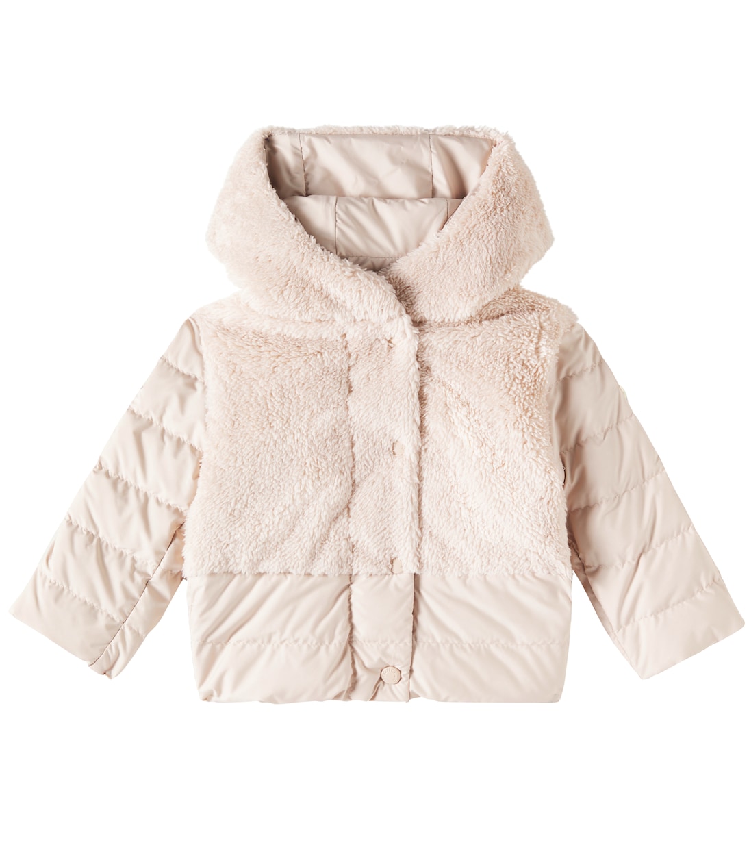 

Детская куртка на синтепоне с искусственным мехом Moncler Enfant, Light Pink