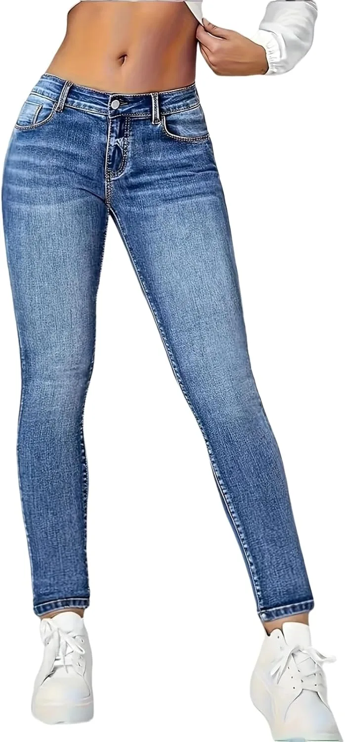 

Женские джинсы Skinny Leg Mid Rise с эффектом подтяжки и контроля живота