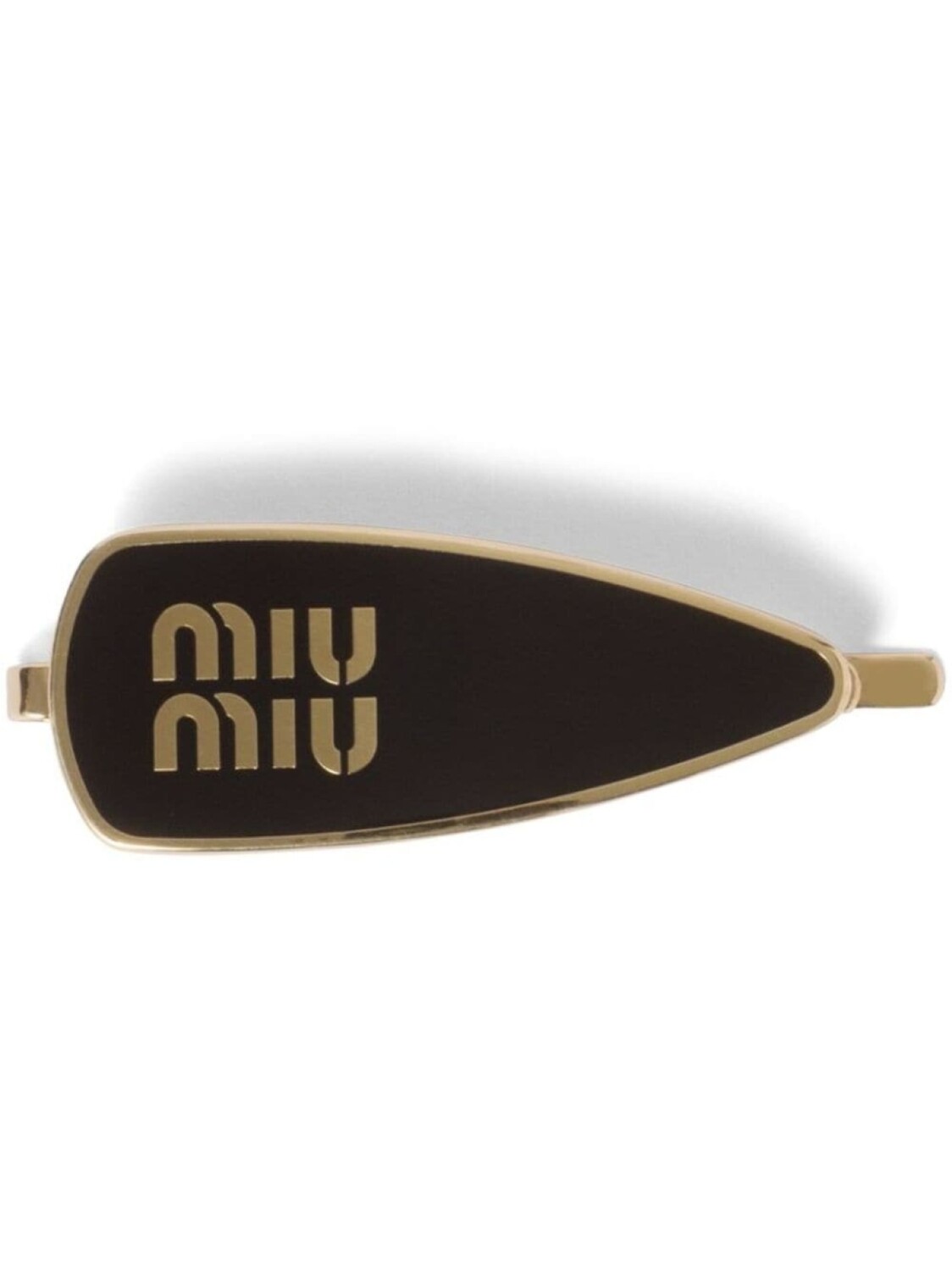 

Miu Miu эмалированная заколка для волос с логотипом, черный