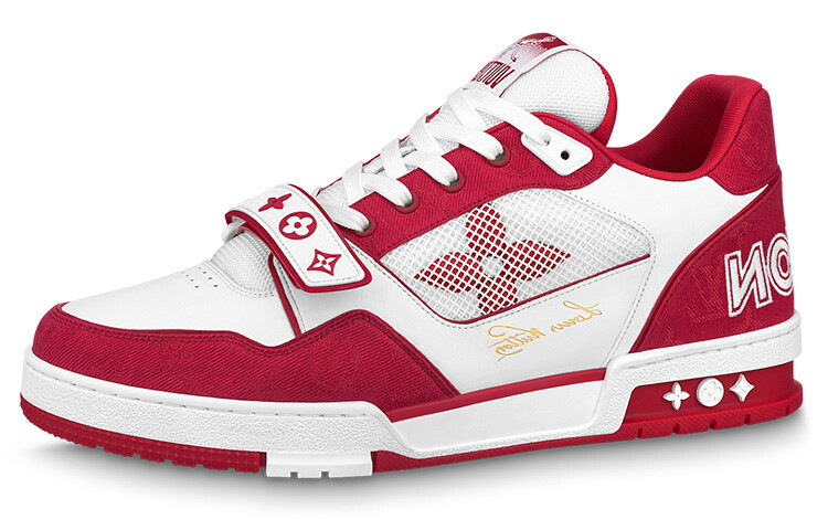 Кроссовки Louis Vuitton Trainer, красный / белый