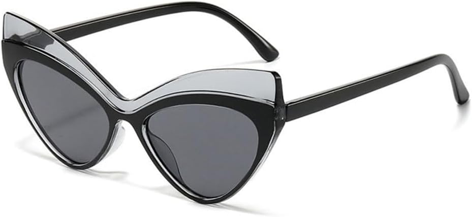 

Модные сексуальные солнцезащитные очки в стиле «кошачий глаз» в стиле панк для женщин, роскошные винтажные треугольные солнцезащитные очки для женщин, ретро-очки TYUVIVO, C1blackgray