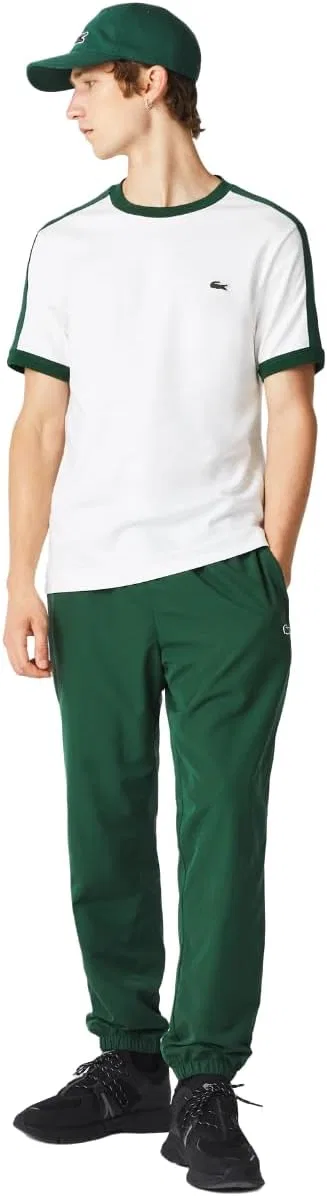 Брюки Lacoste мужские спортивные, стандартный крой, водоотталкивающая тафта, черный