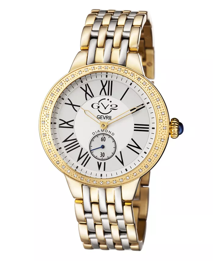 

GV2 Женские часы Astor с браслетом из нержавеющей стали и ионным покрытием, кварцевый механизм, 40 мм Gevril