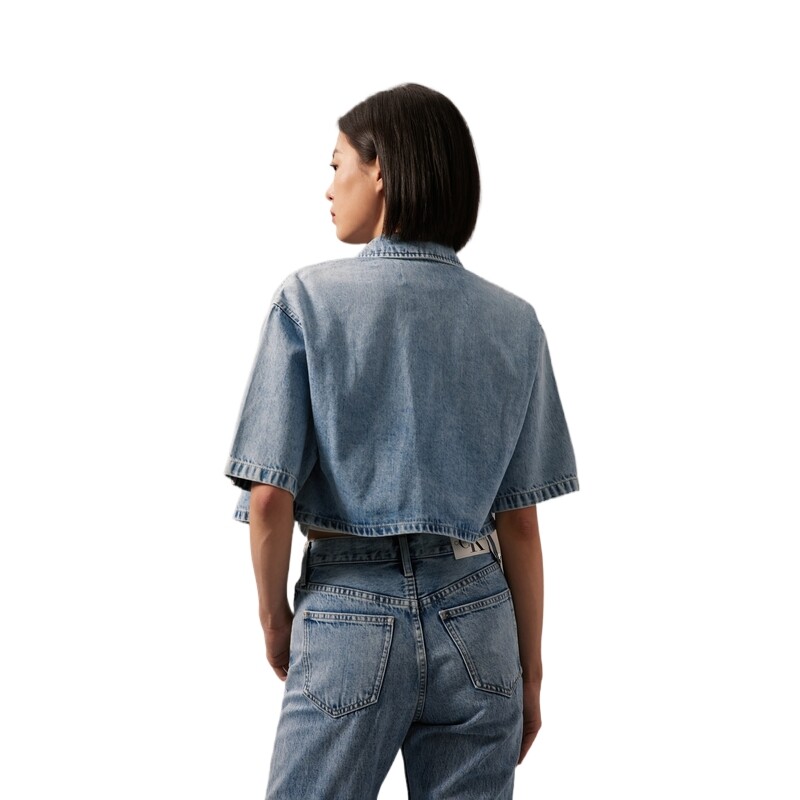 Женская рубашка Calvin Klein, цвет 1AA - Denim Light Blue — фото 3