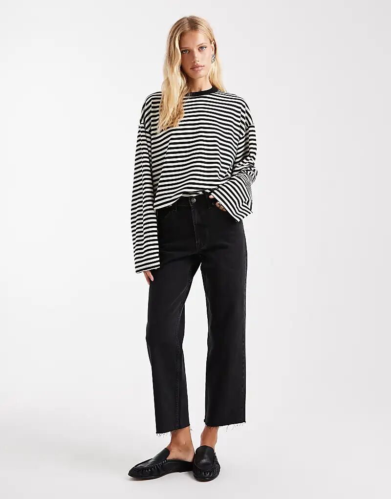 

Джинсы прямого кроя ASOS DESIGN Ankle Grazer Comfort черного цвета