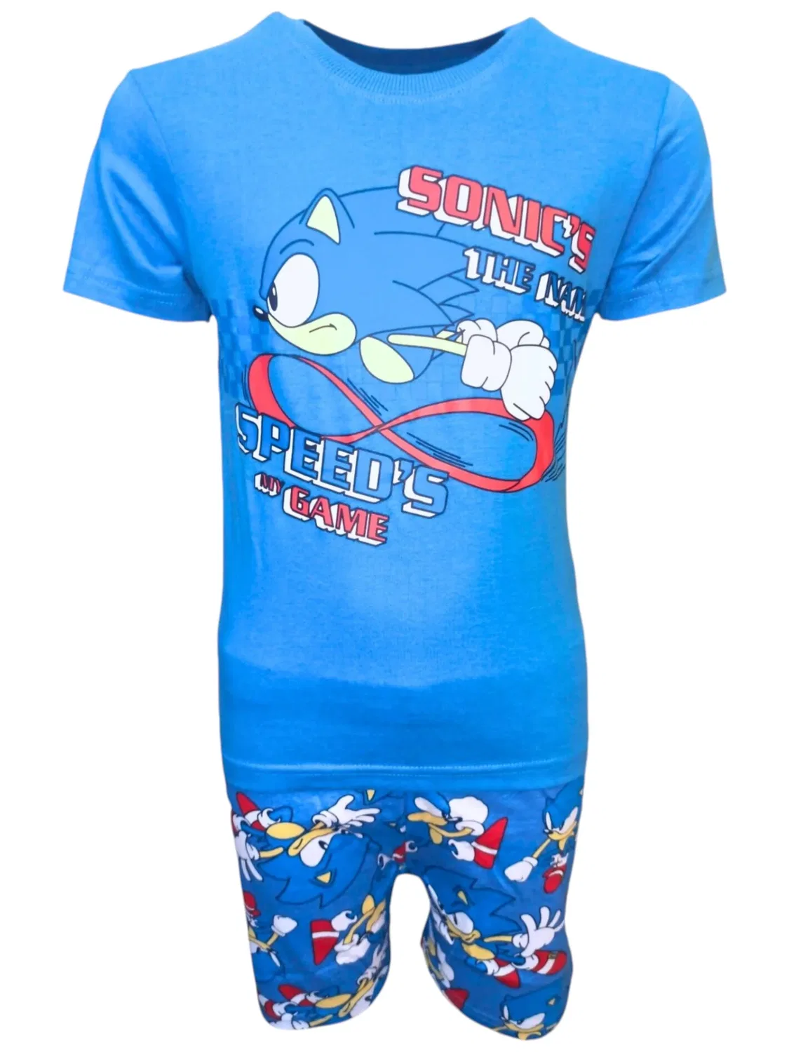 Пижама с принтом Sonic, голубая