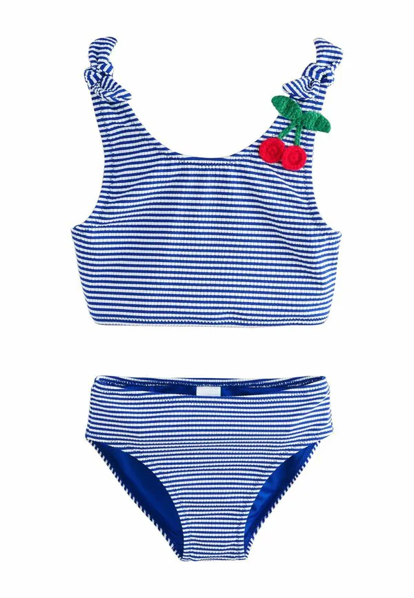 Бикини стандартного кроя Next, Navy Blue Cherry Stripe Crinkle