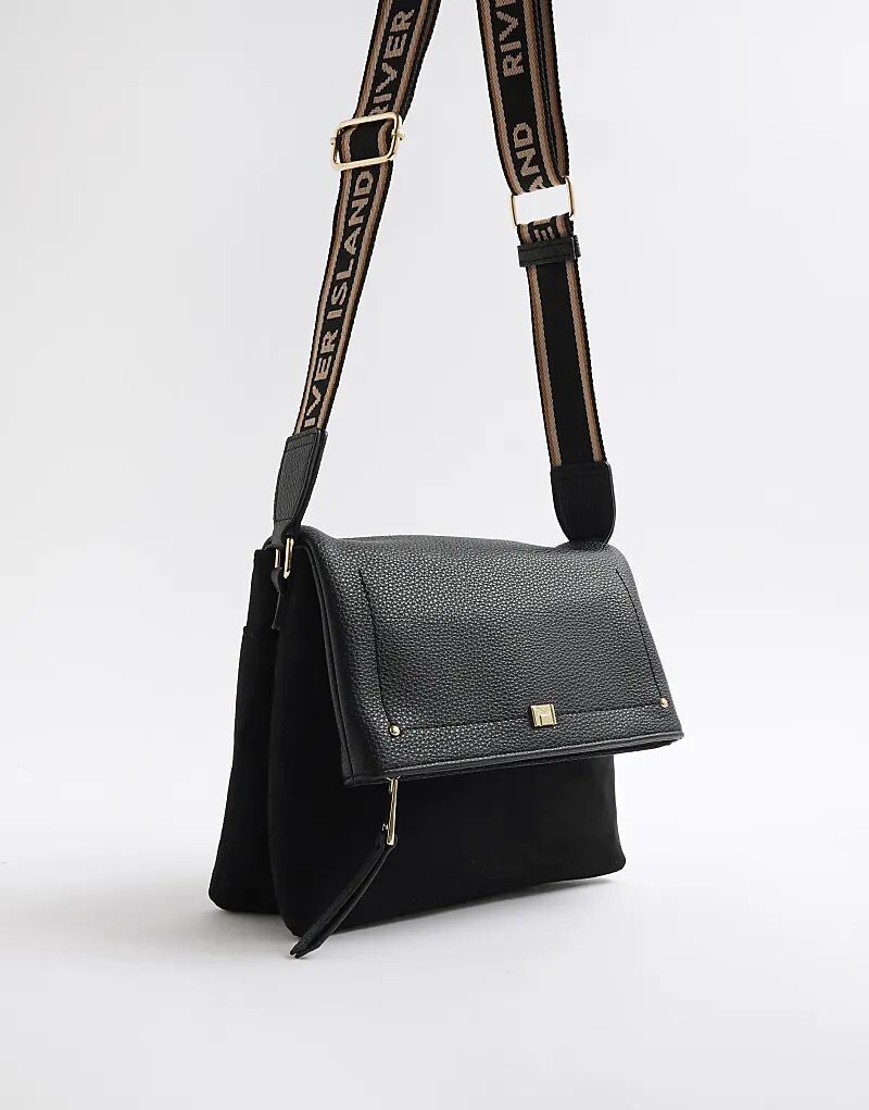 

Сумка через плечо River Island Flap черного цвета