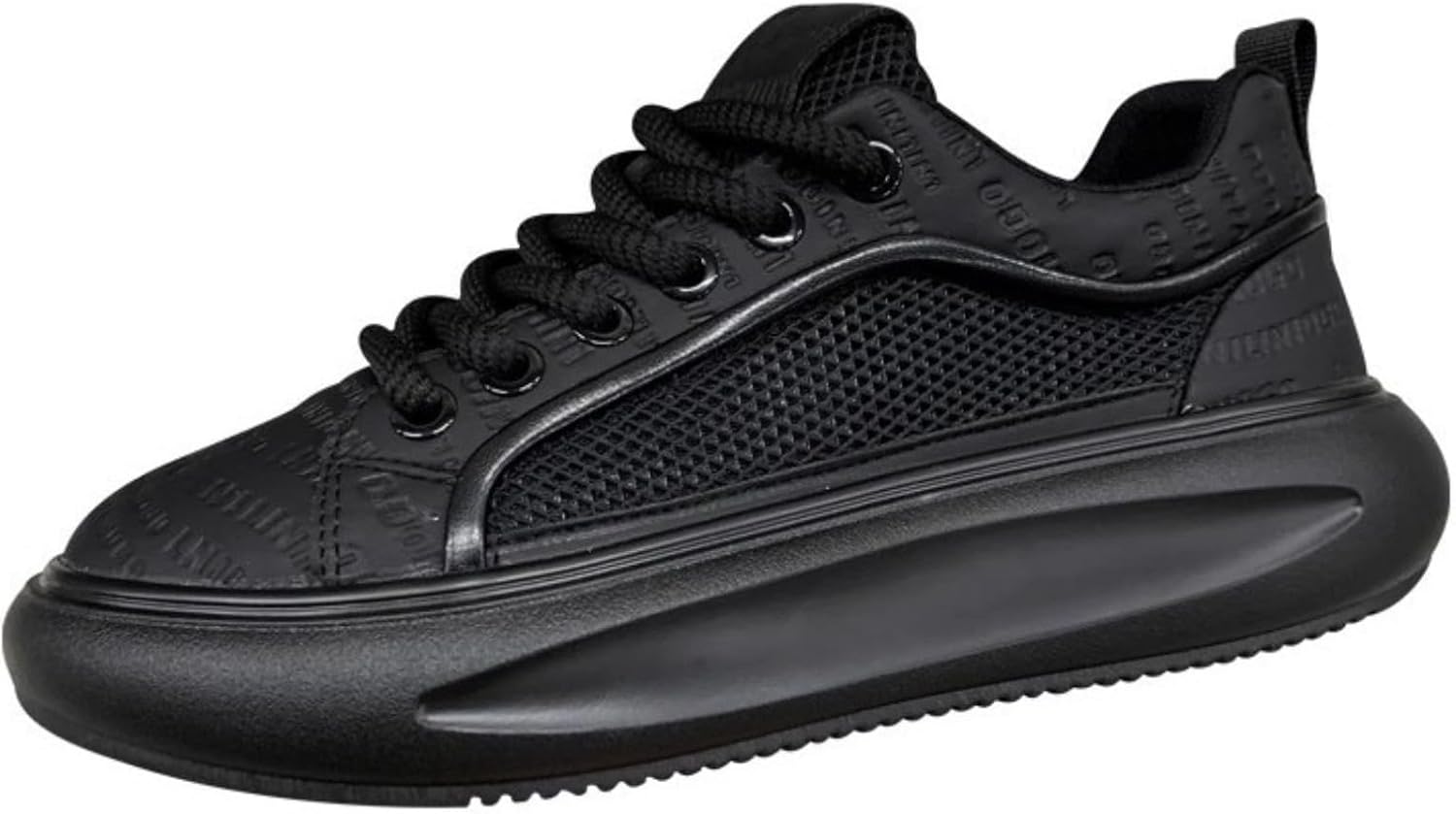 

Дышащие повседневные кроссовки для мужчин 2025 - легкие удобные прогулочные кроссовки с толстой мягкой подошвой Azttoztto, черный