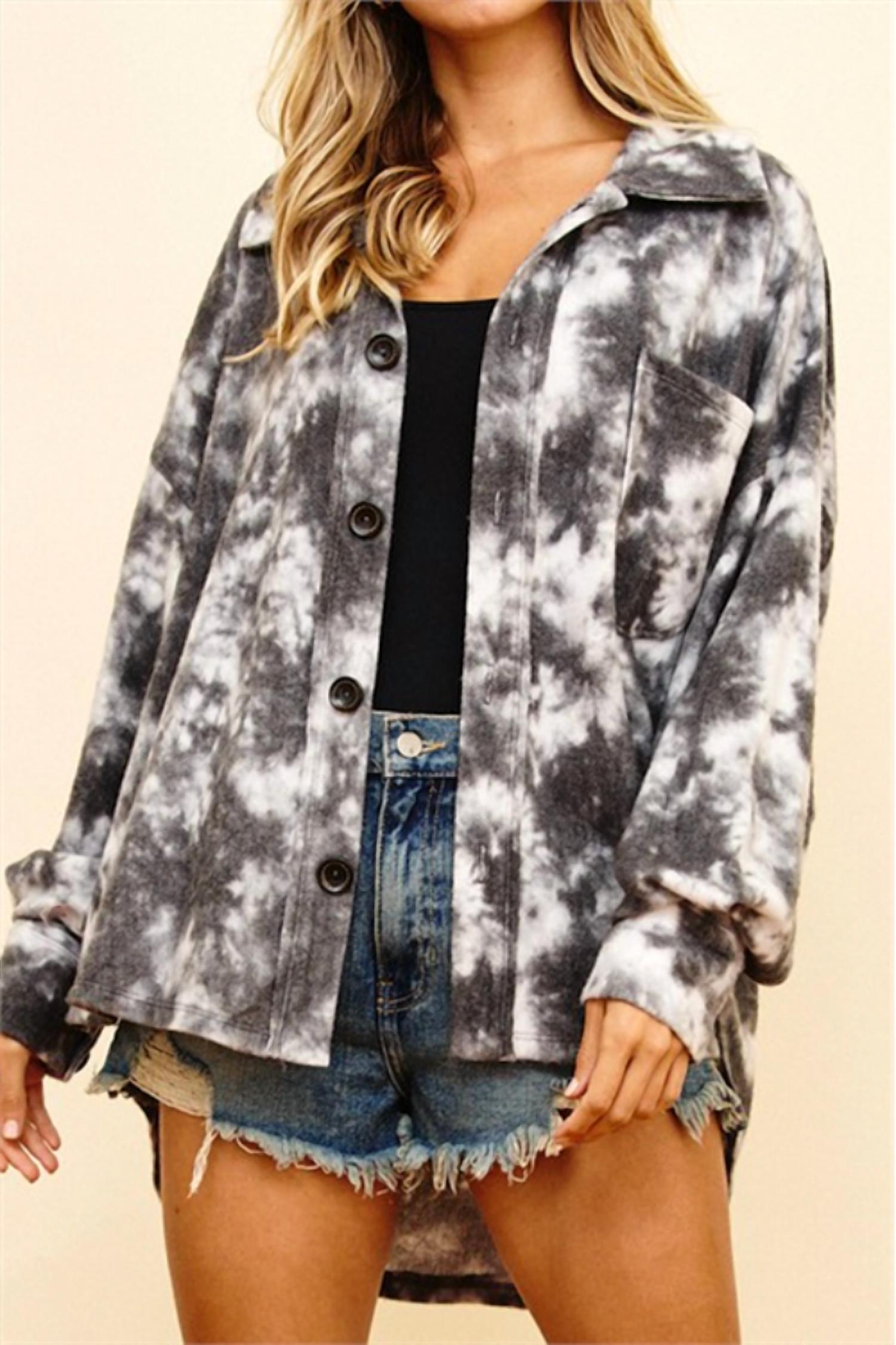 

Топ в стиле тай-дай, угольно-черный Wholesale Fashion Square