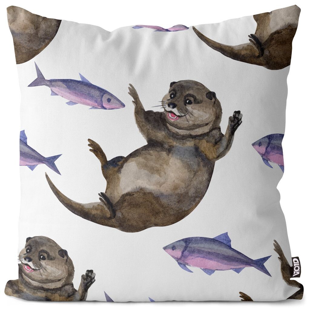 

Чехол на подушку VOID Otter Fish, полиэстер, водонепроницаемая подушка для улицы и дома. Размер: 80 x 80 см.