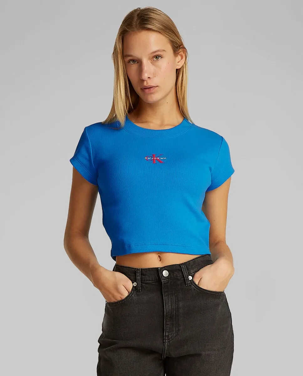 

Женская футболка с логотипом Calvin Klein Jeans, синий