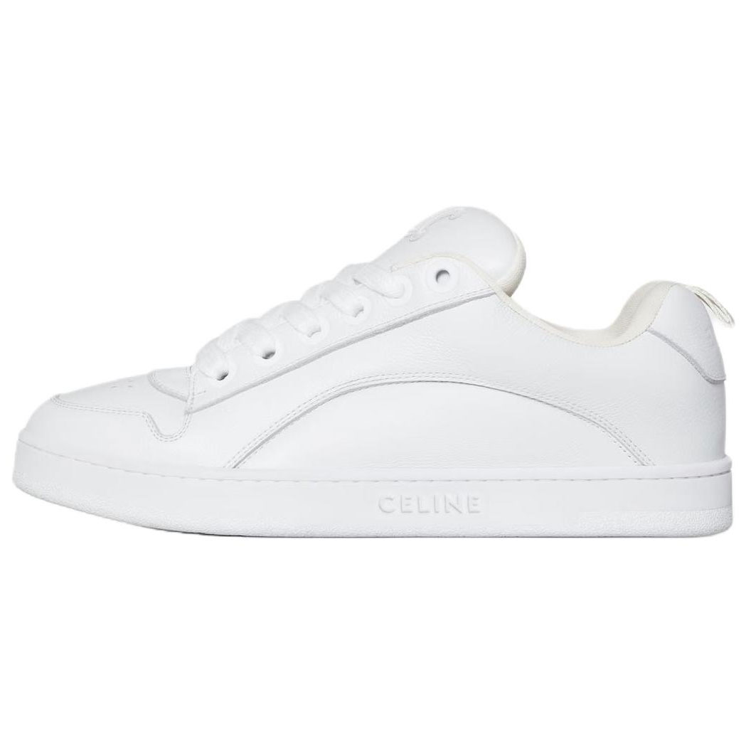 

Celine Мужские низкие скейтбордные кроссовки Huntington из коровьей кожи, белый