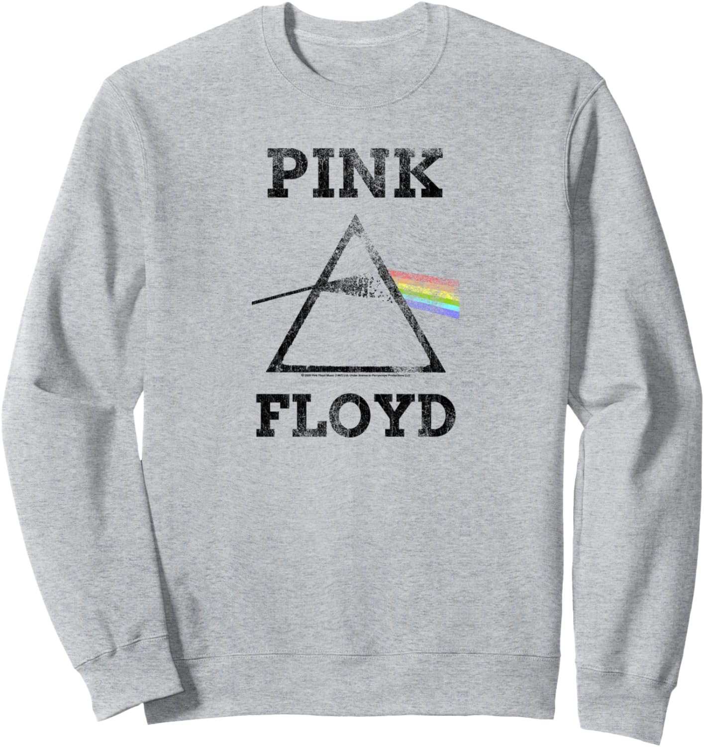 

Потертая толстовка Pink Floyd Dark Side of the Moon, серая, Серый, Потертая толстовка Pink Floyd Dark Side of the Moon, серая