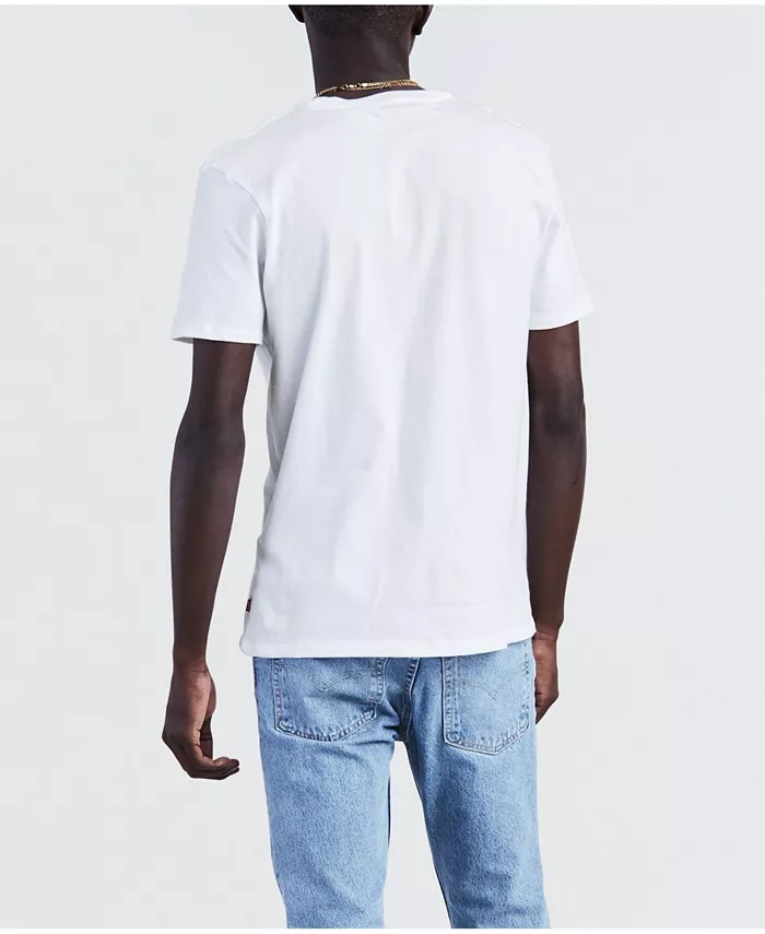 Мужская футболка с логотипом в спортивном стиле Levi's, белый — фото 2