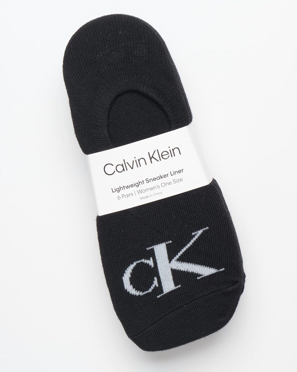 Женские носки Calvin Klein, невидимые, с нескользящей пяткой, легкие, из хлопковой смеси, с низким вырезом, 6 пар в упаковке, Black Assorted — фото 2