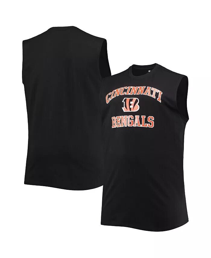 

Мужская черная майка Cincinnati Bengals Big and Tall Muscle Tank Profile