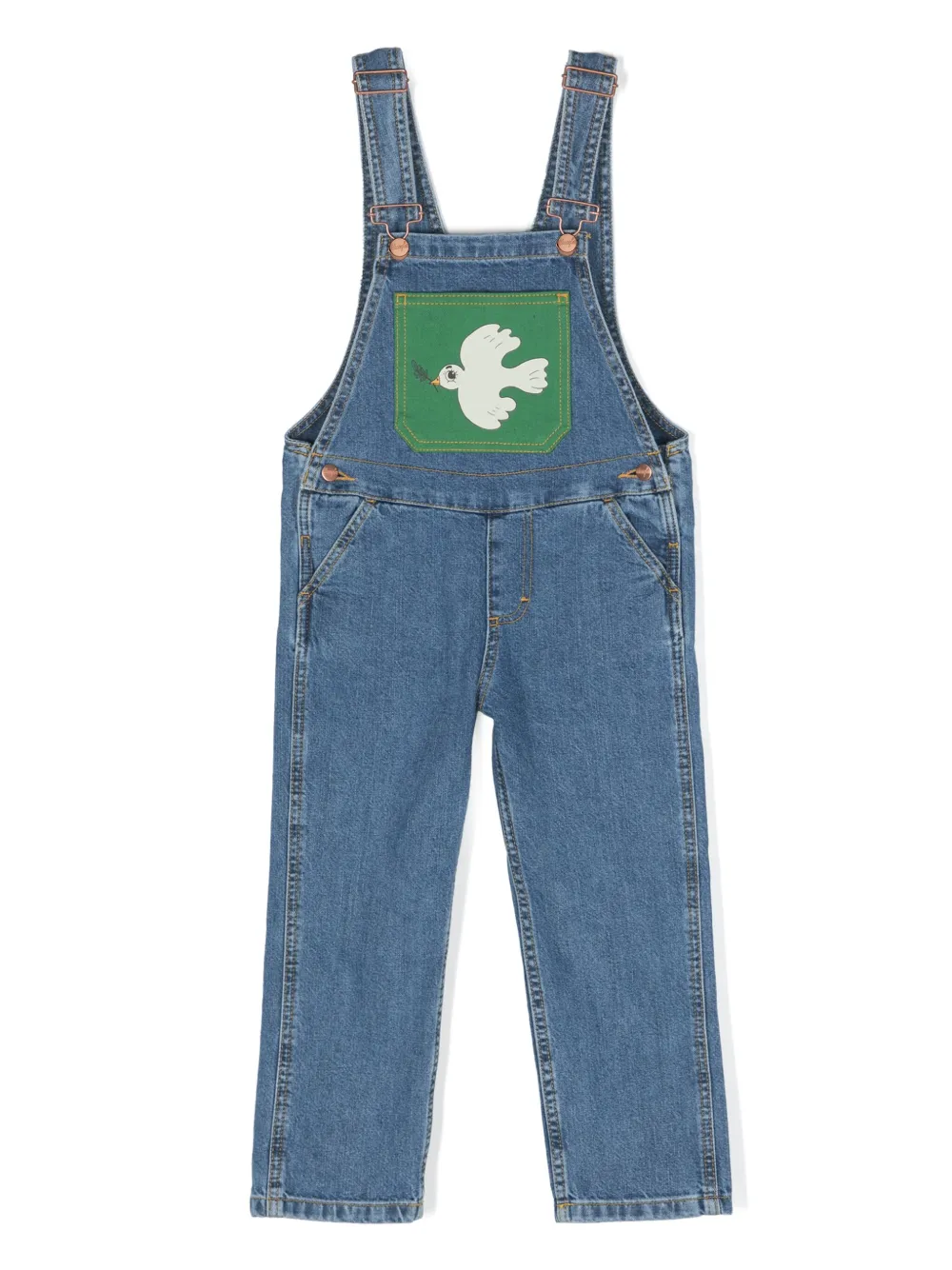 

Джинсовый комбинезон Peace Dove из коллаборации с Wrangler Mini Rodini, синий
