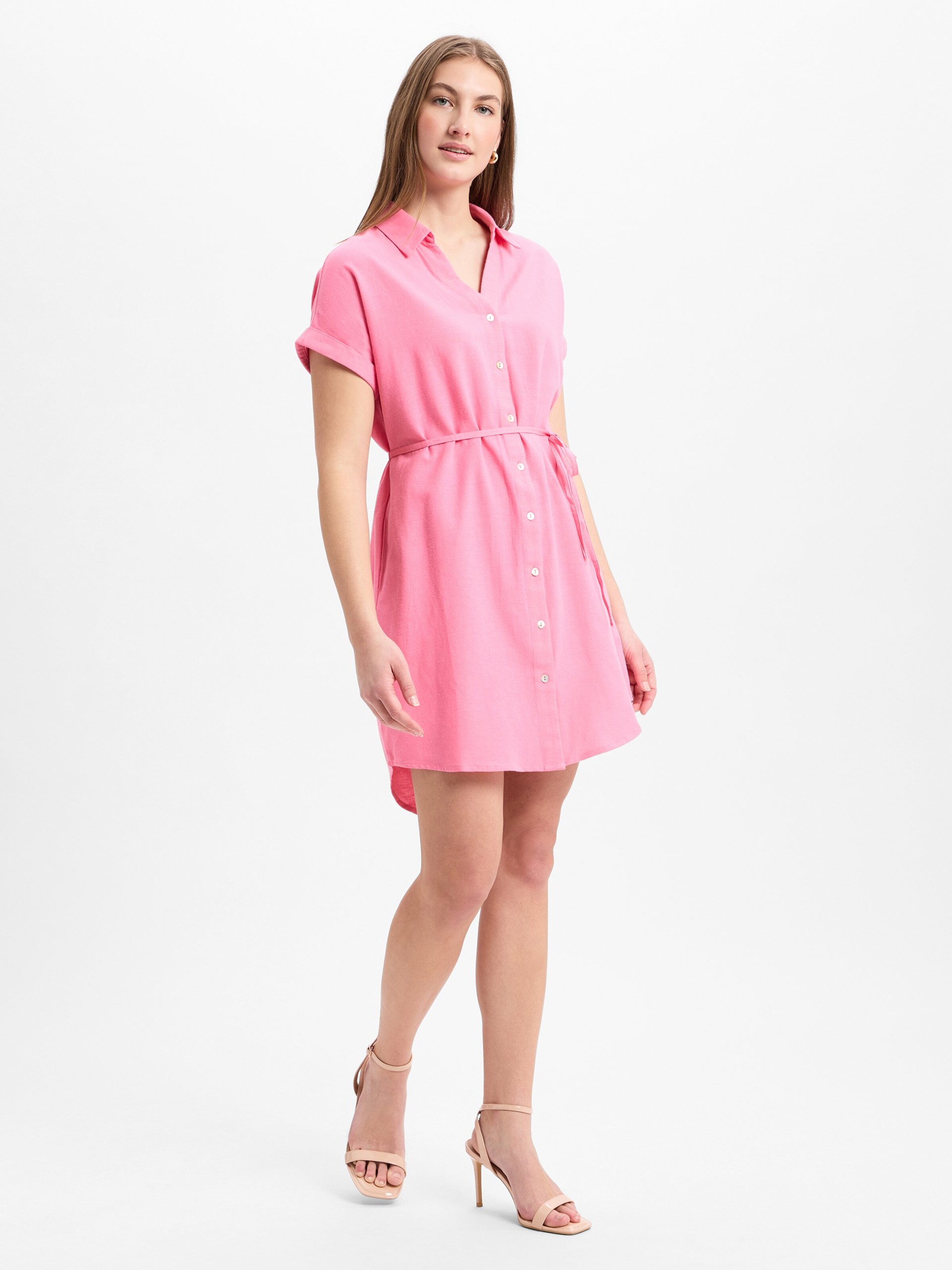 

NÜMPH Платье-рубашка в розовом цвете