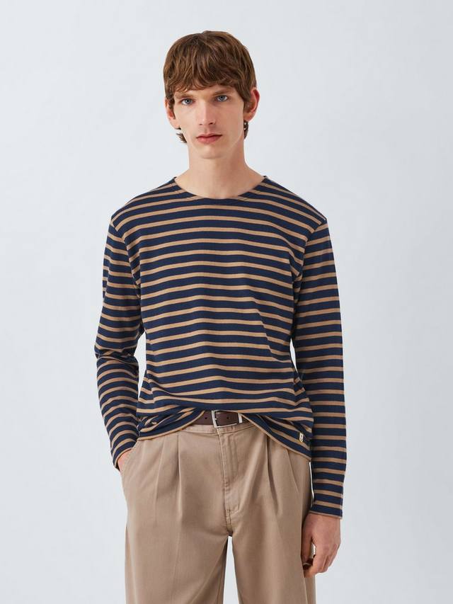 

Хлопковая футболка с длинным рукавом в полоску бретон Regular Fit Armor Lux, Marine Deep