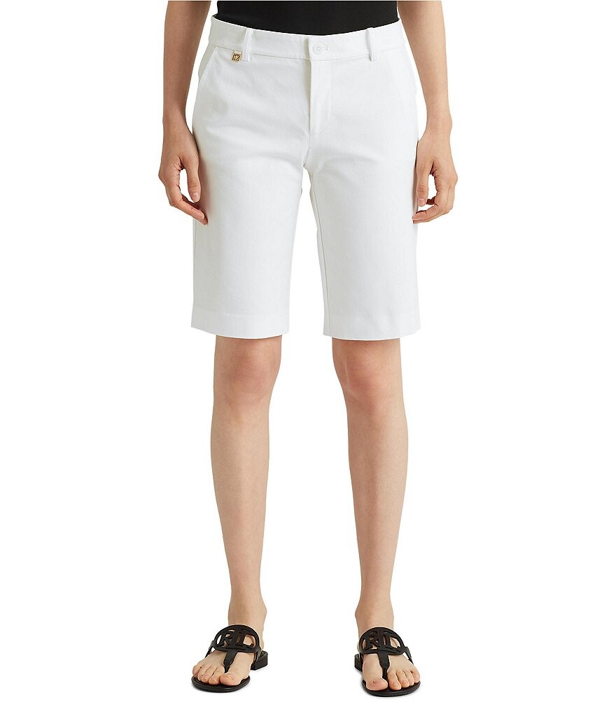 

Шорты из эластичного хлопка Lauren Ralph Lauren, белый