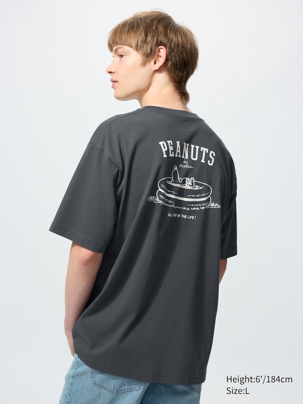 

Футболка UT с графикой Peanuts Uniqlo, 08 dark grey, Серый, Футболка UT с графикой Peanuts Uniqlo, 08 dark grey