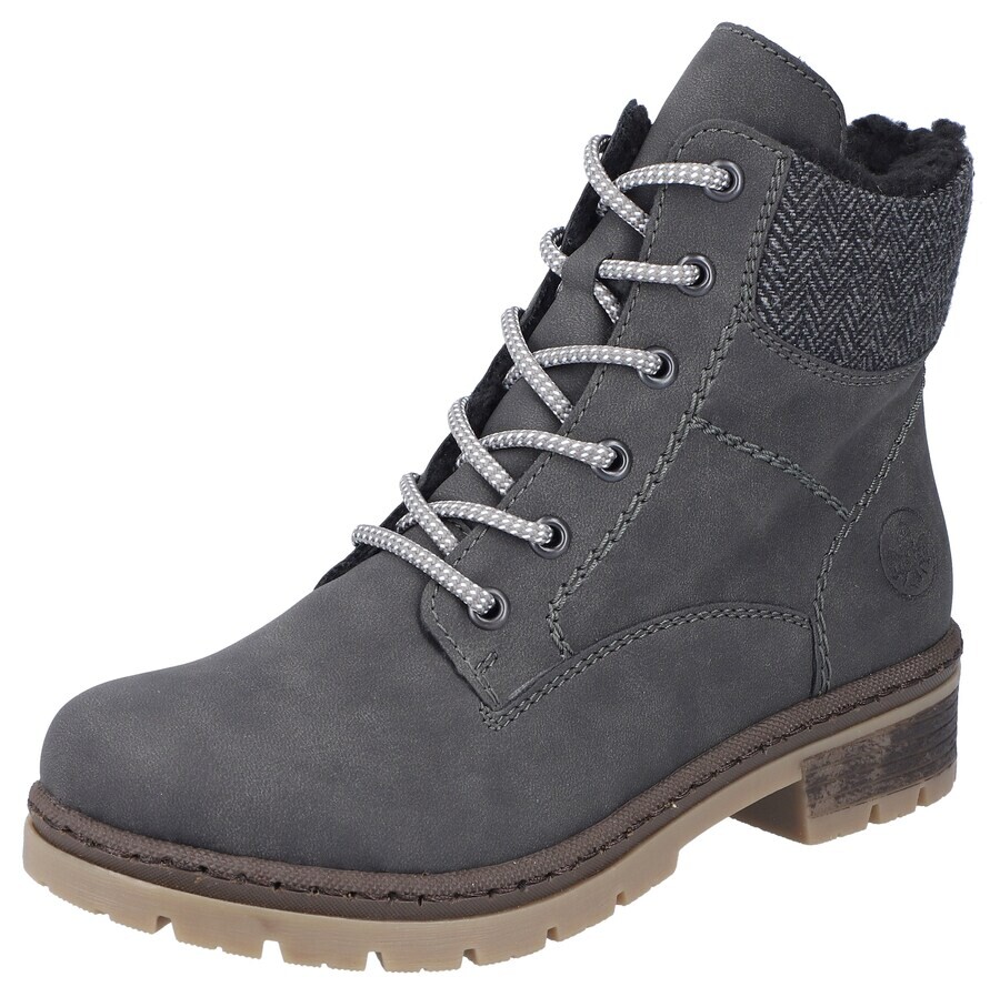 Ботинки женские Rieker Lace-Up Ankle Boots на шнуровке, темно-серый