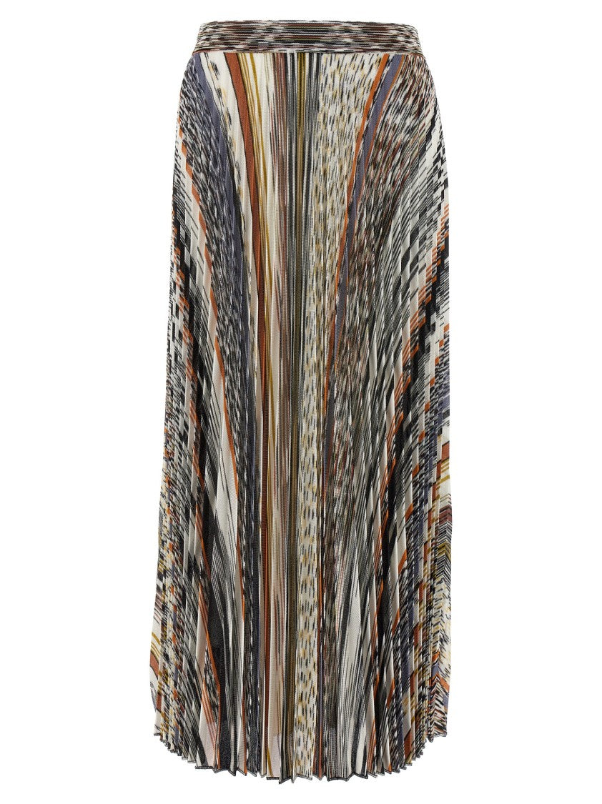 

Полосатая вязаная плиссированная юбка миди Missoni, мультиколор