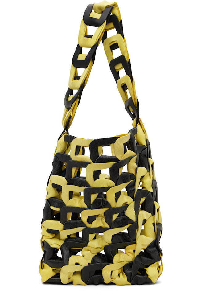 

Sc103 Средняя сумка-тоут Black & yellow links