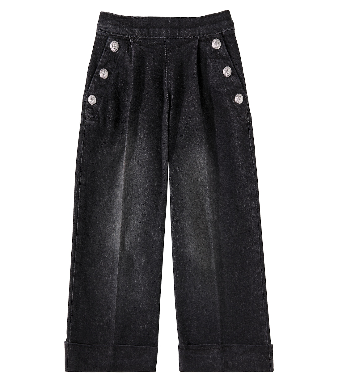 

Джинсы широкого кроя с отделкой Balmain Kids, Charcoal Grey