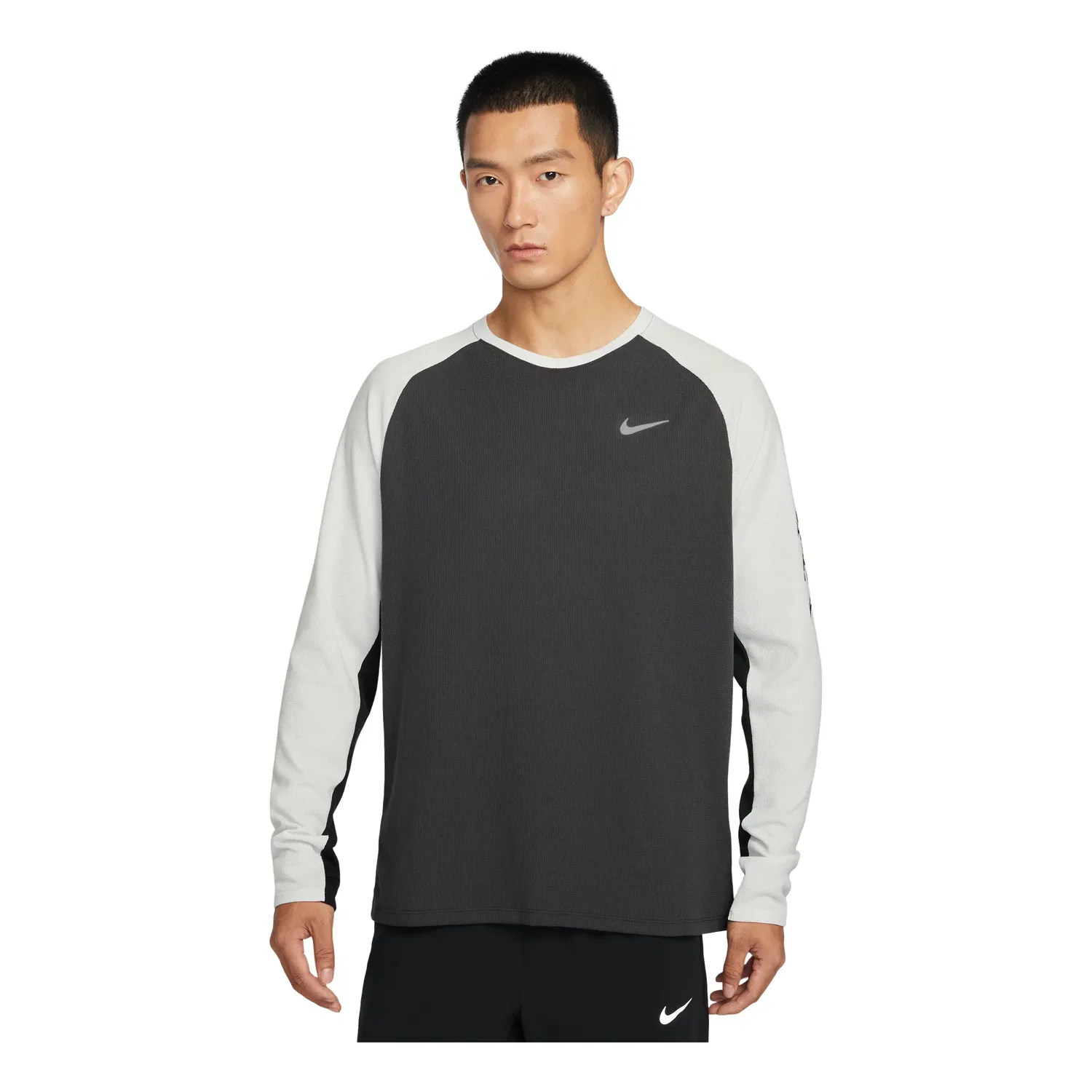 Беговая футболка Nike Stride Dri-FIT Waffle 'Anthracite Platinum Tint' IQ3630-060, черный