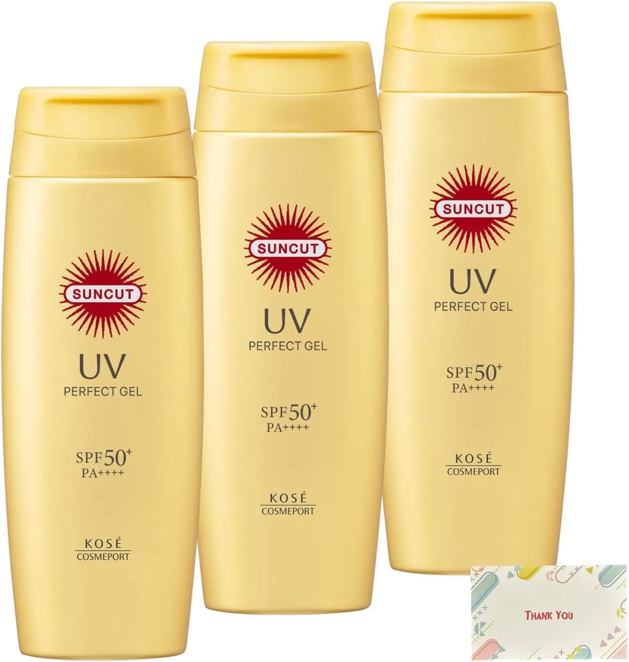 Солнцезащитный гель Kunutonn, 3 шт, 120 г, SPF 50+ PA+++