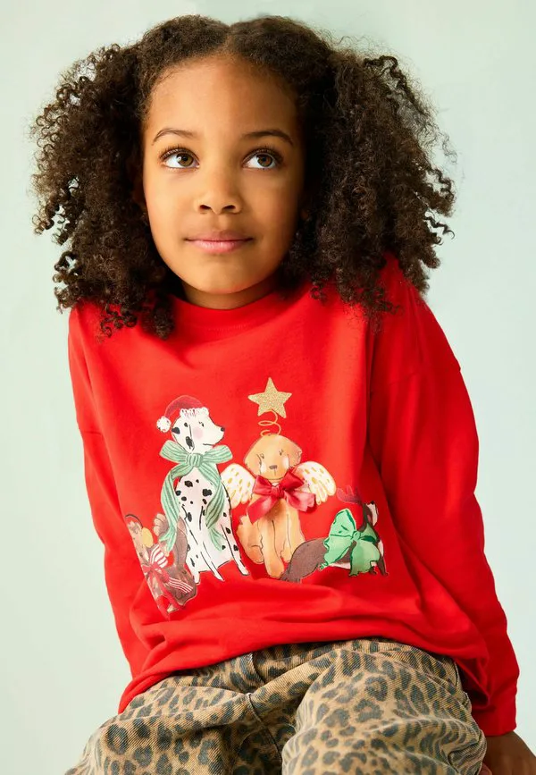 

Топ с длинными рукавами и пайетками, прямого кроя. Next, Red Dogs