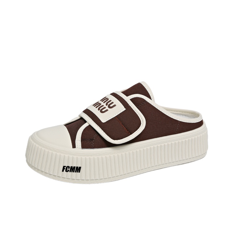 

Скользоустойчивые легкие амортизирующие низкие детские кеды из холста для подростков FCMM, FCMM-XZL-303 Coffee