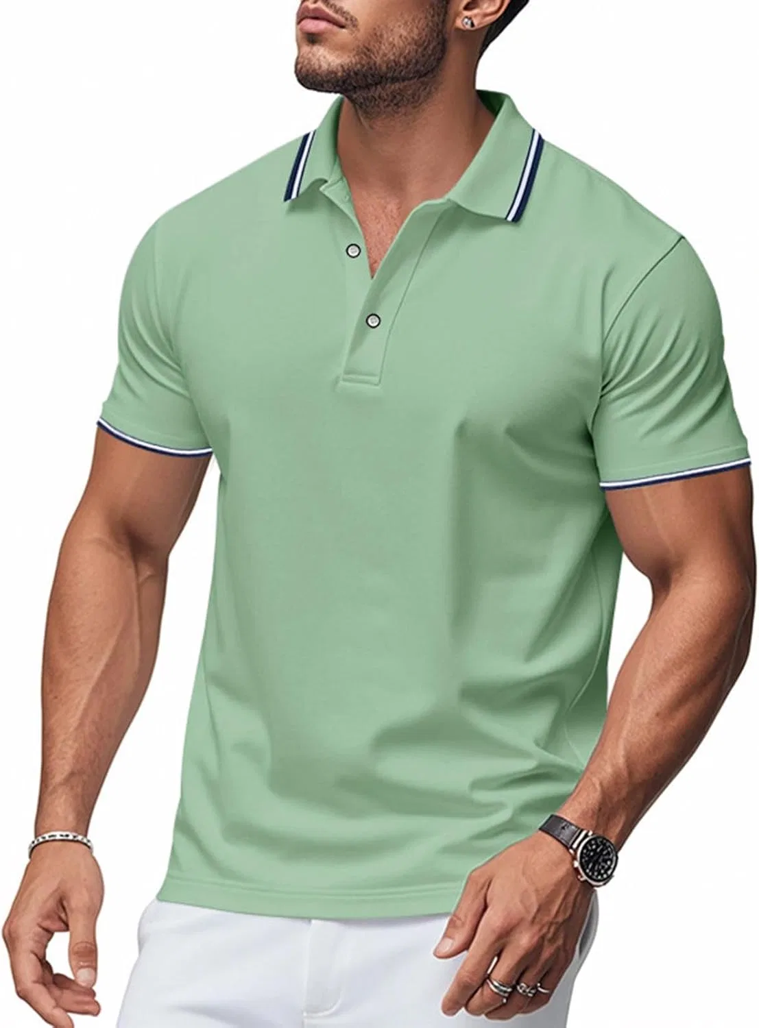 Мужское поло Casual Performance Tops, Green — фото 2