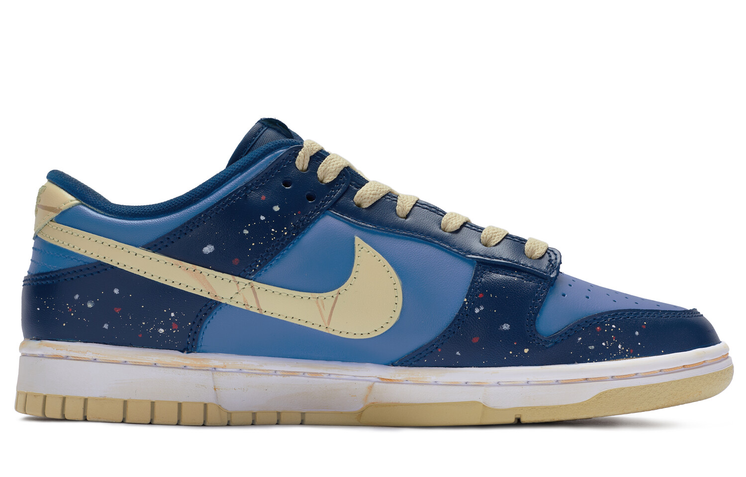 

Кроссовки Nike Dunk Skateboard Shoes Men Low-Top Blue Yellow/Red