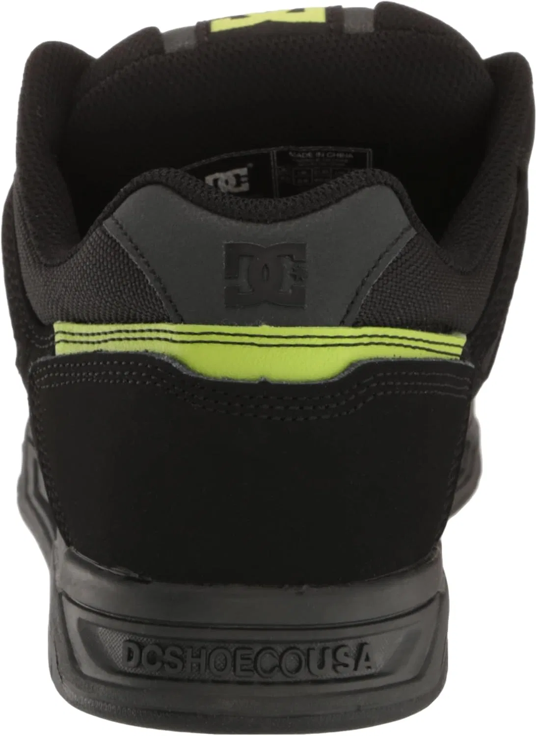Кроссовки для скейтбординга DC, цвет Black/Lime Green — фото 3