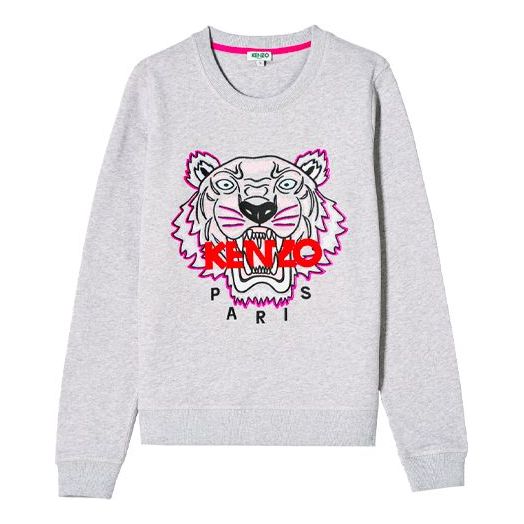 

Свитер ss21 tiger head embroidery round-neck swea grey Kenzo, серый