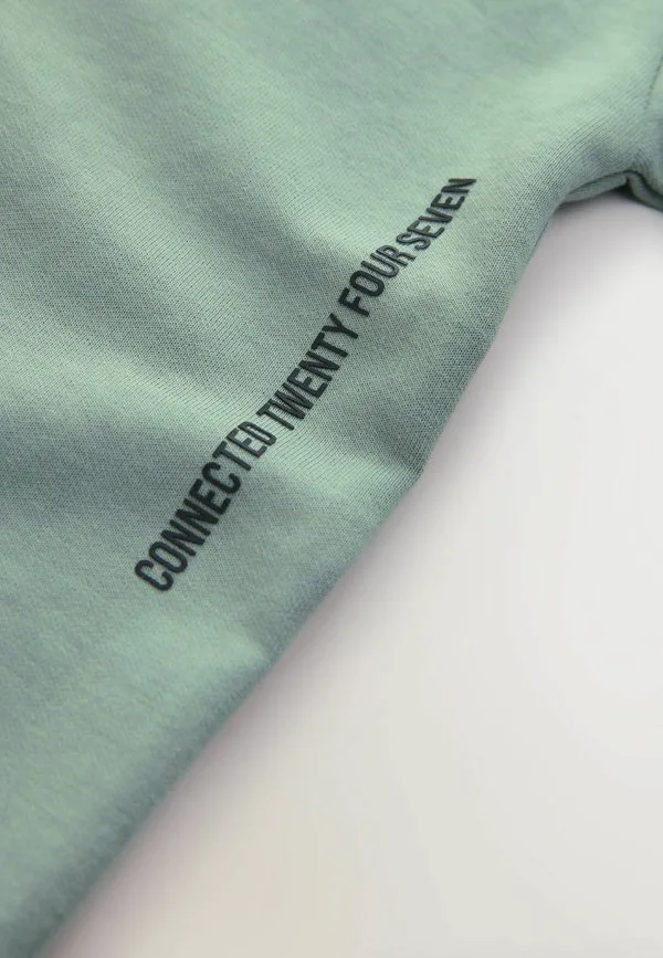 Футболка с коротким рукавом из плотной ткани с графическим принтом Next, Mint Green — фото 3