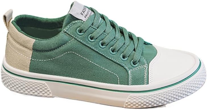 

Мужские дышащие кроссовки из холста, повседневные низкие, подходят для улицы или вождения, всесезонные шнуровки для скейтборда Hhhchpm, зеленый