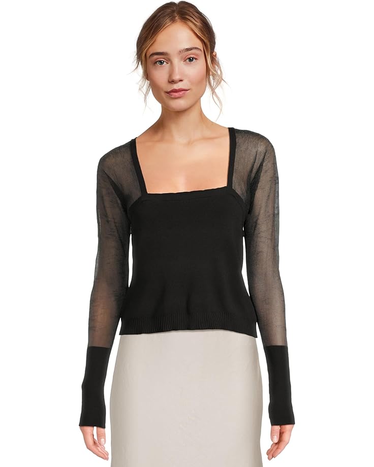 

Лонгслив Free People Night After Night Long, черный