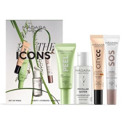 

Madara Organic Natural The Icons Set - Подарочный набор для ухода за кожей лица среднего размера, Mádara
