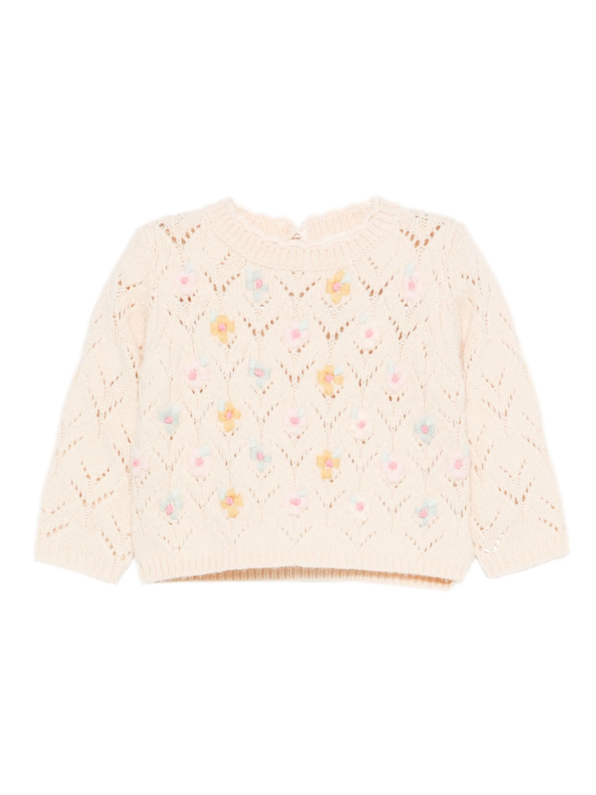 

Свитер с цветочной вышивкой Louise Misha, бежевый