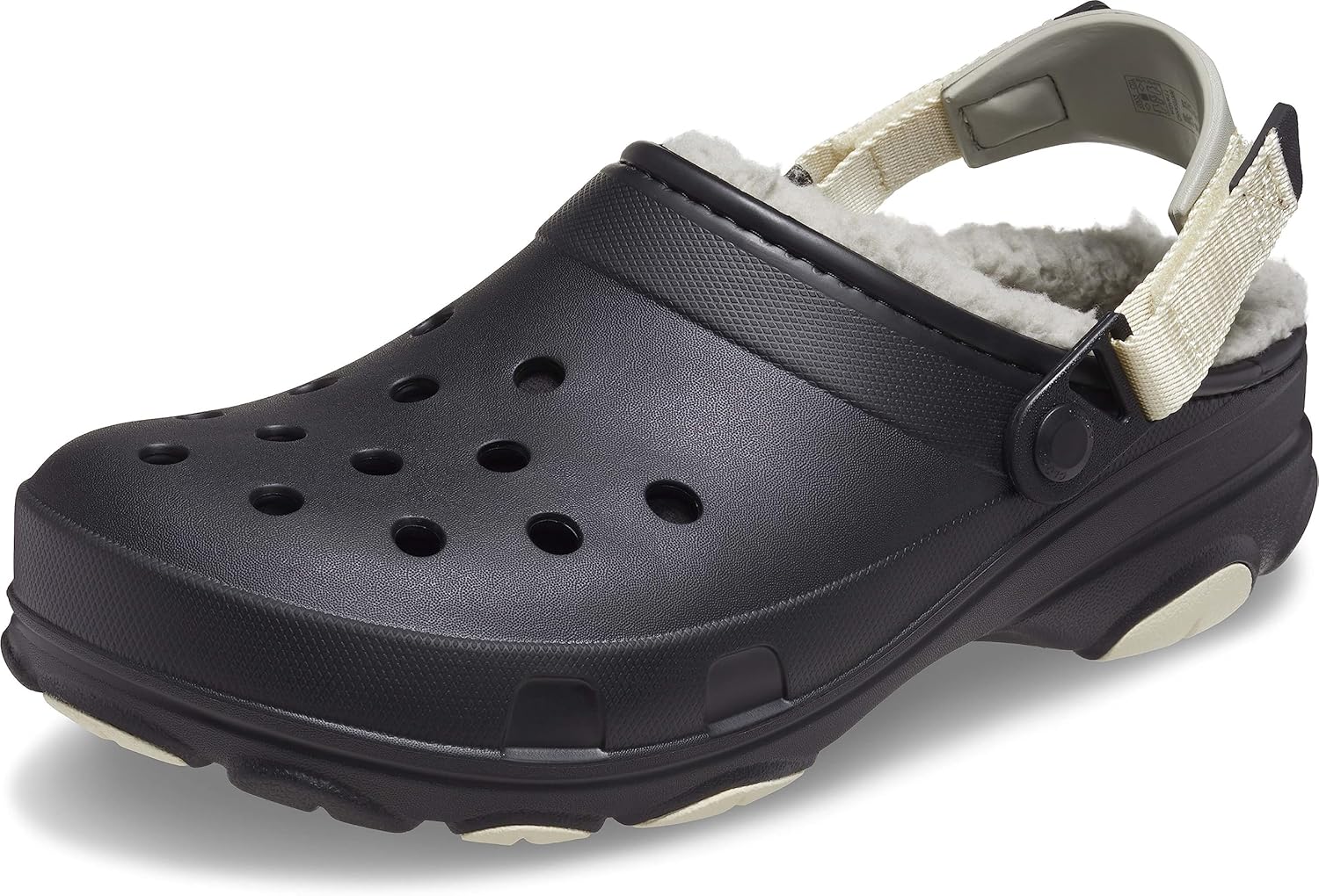 

Кроксы для взрослых с подкладкой и регулируемым ремешком на пятке Crocs, черный