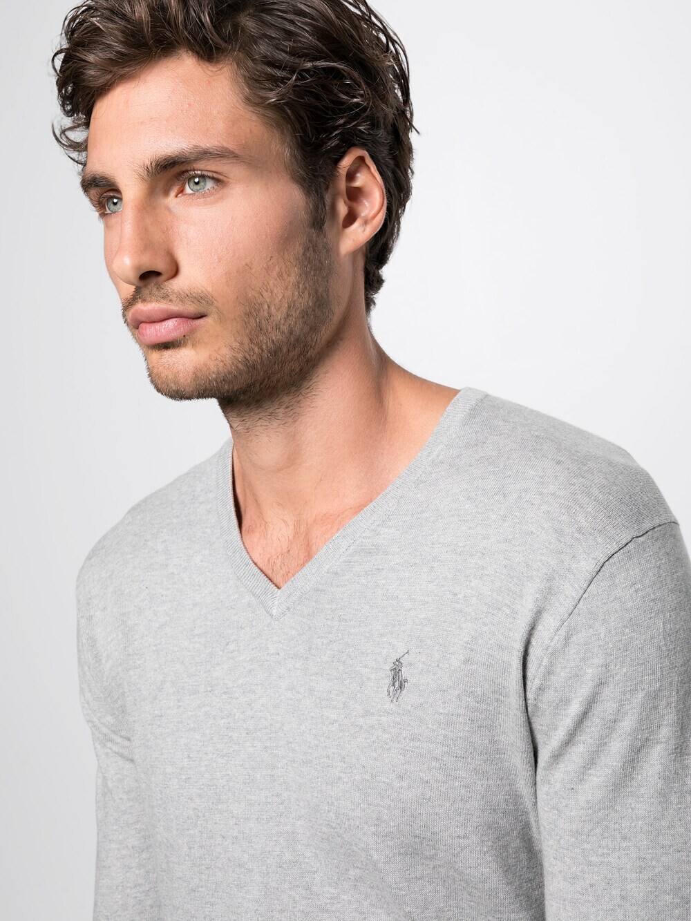 Свитер Polo Ralph Lauren LS SF VN PP-LONG SLEEVE-SWEATER, серый — фото 3