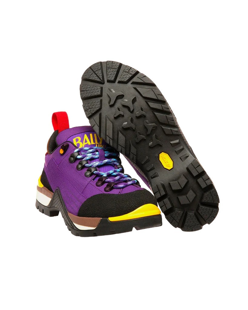 Женские кроссовки Bally Hike 6239705 Mirtillo из телячьей замши и кожи, фиолетовый — фото 4