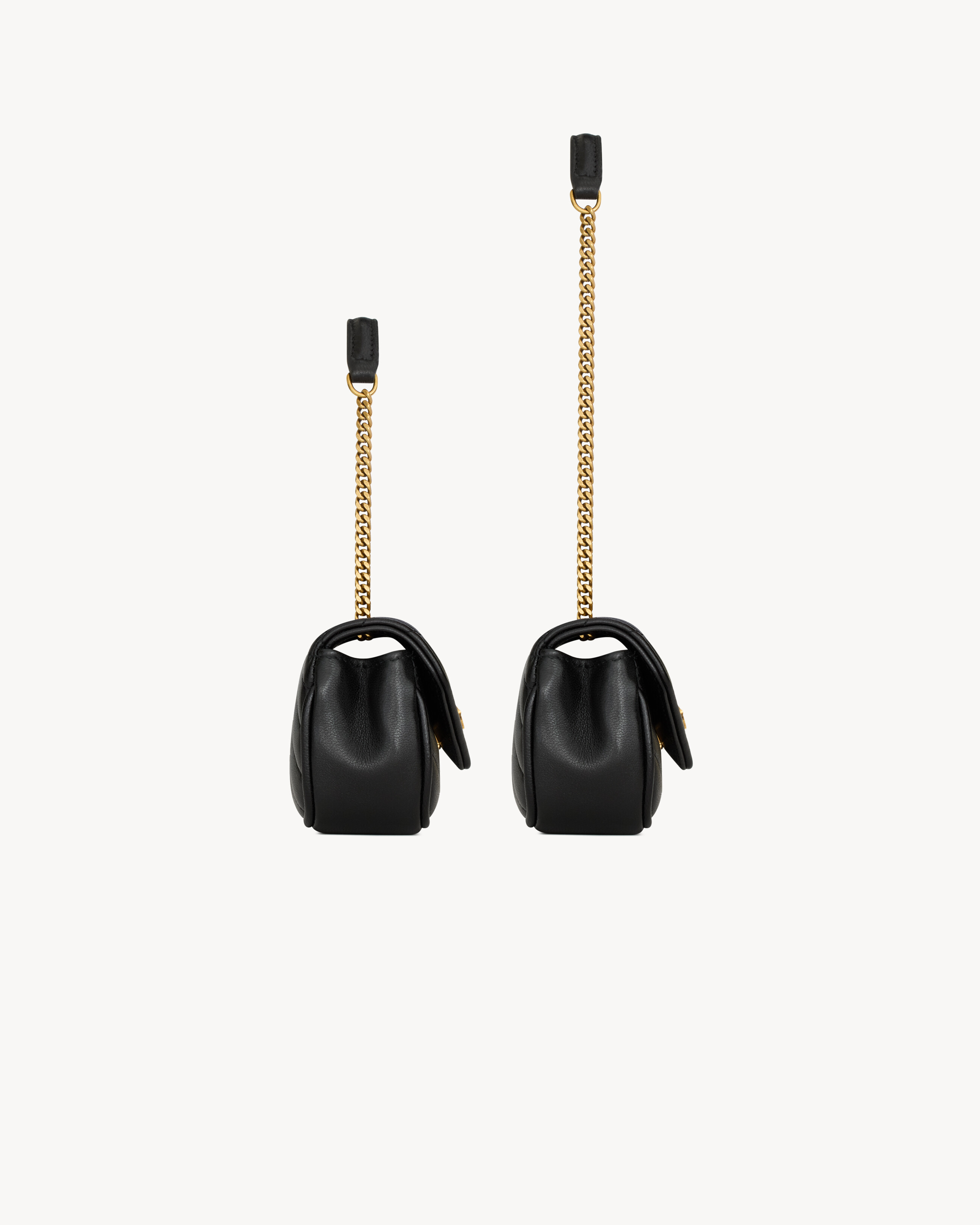 Микросумка LOULOU из ягнячьей кожи Saint Laurent, черный — фото 3